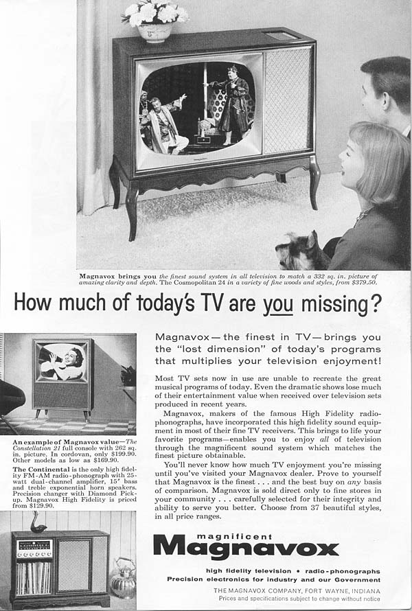 1958 Magnavox TV ad