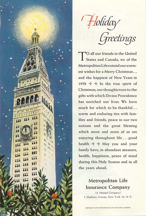 1958 Metropolitan Life ad